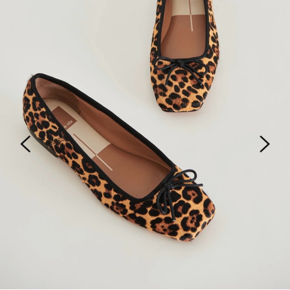 Anisa Ballet Flats Dk Leopard Calf Hair Dolce Vita 9